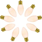 Novelty Lights White C9 Led Retroglo Christmas Replacement Bulbs 25 Pack New. Price: $24.93.