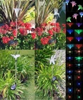 2 Outdoor Solar Garden Stainless Steel Landscape Stake Light Color Changing Led New. Price: $19.95.