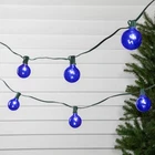 Northlight 10-COUNT Blue G50 Globe Christmas Patio Lights- 9FT, Green Wire New. Price: $22.49.
