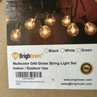Brightown Outdoor String Lights 25 G40 Globe Led Patio Open Box Unused. Price: $19.99.