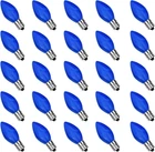Goothy 25 Pack C7 Led Blue Christmas Replacement Light Bulbs, Shatterproof New. Price: $24.76.