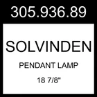 Ikea Solvinden Pendant Lamp Blue 18 7/8" 305.936.89 New. Price: $79.99.