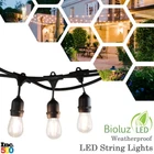 Bioluz Led String Lights, 48FT Weatherproof, 15 Edison Bulbs, Connectable Strand New. Price: $49.99.