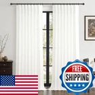 Extra Long Pure White Sheer Curtains 108 Inches High Dining Living Room 2 Panels New. Price: $66.15.
