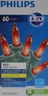 Philips Led 60 Red Mini Lights Green Wire Indoor/outdoor 19.6 Ft Lighted Length New. Price: $19.99.