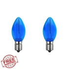 Venusop 2PK C7 Blue Led Christmas Bulbs E12 Candelabra Base Shatterproof New. Price: $20.00.