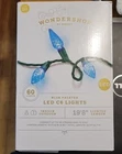 Wondershop Blue Faceted Led C6 String 14' 9" Length 60 Indoor/out New. Price: $13.99.