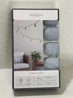 New Threshold String Lights For Patio Indoor Outdoor Blue Ribbed Plug. Price: $29.99.