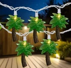 Northlight 10 Green Tropical Palm Tree Patio String Lights - 7.25FT White Wire New. Price: $21.49.
