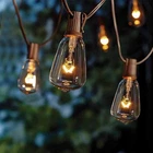 Sunsgne Outdoor Patio String Lights With 11 Edison 10FT, ST38 Brown New. Price: $30.99.