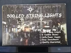 500 Led String Lights 164FT Clear 8 Twinkle Modes IP44 Open. Price: $10.00.