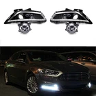 Led Daytime Running Lamps W/ Fog Lights Bezel Cover Wiring 13-16 Ford Fusion New. Price: $135.09.
