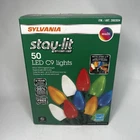 Sylvania Led C9 String Lights - 50 Pieces New. Price: $39.99.