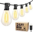 25FT Led Outdoor String Lights, 10+1 Edison S11 Dimmable Bulb Waterproof Patio New. Price: $19.16.