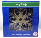 Merry Brite Silver Glitter Snowflake Led Light Tree Topper New. Price: $28.88.