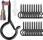 Fsah 36 Pcs Q-hanger Hooks With Safety Buckle, Windproof Screw For Outdoor New. Price: $21.02.