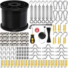 246FT Black Vinyl Coated 304 Stainless Steel Cable Kit, New. Price: $63.99.