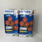 Philips Led 60 Red Faceted Sphere Lights Indoor/ Outdoor Green Wire Open. Price: $25.00.