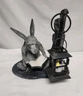 Book Lover Rabbit - Aluminum Garden Statue Lantern Used. Price: $68.00.