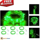Enchanting 6 Pack Green Led Fairy String Lights - Battery Operated & Waterproof New. Price: $10.49.