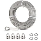 Wire Rope Cable 125FT 6400LB 7X19 Stainless Steel Aircraft Hannger Clamps Yard New. Price: $129.99.