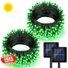 Xmasbokeh 2PK 158FT 480 Led Solar String Lights Green New. Price: $59.99.