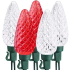 Brizled Red & White Christmas Lights, 33FT 50 Faceted C9 String Ou... New. Price: $35.70.