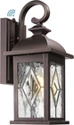 Dusk To Dawn Waterproof Outdoor Wall Light, 15" Sconce With Hammered Glass New. Price: $116.99.