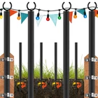 Land Voi 4 Pack String Light Poles, 9FT Heavy Duty Metal For Ou New. Price: $77.88.