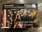New Baxstel Solar String Lights 16 2W Bulbs 50 Ft Cable Deck Fence Landscape. Price: $27.99.
