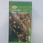 Aw Garden 100 Led Solar String Light Warm White Outdoor Copper Rechargeable Open. Price: $10.00.