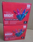 Make The Season Bright Multicolor Light Set (2-BOXES) 100 Ct Each One Open. Price: $34.99.