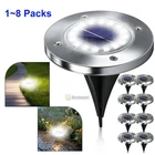 8PCS Solar Ground 16LED White Outdoor Lights Disk Waterproof New. Price: $43.99.
