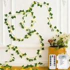 33FT 100 Led Warm White Ivy Leaf Vine Fairy String Lights Battery Remote New. Price: $32.71.