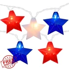 Sotopoo Red White Blue Star String Lights 10 Led New. Price: $53.99.