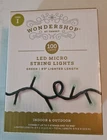 Wondershop Led Micro Holiday Lights Green 8'3" String 100 New. Price: $10.87.