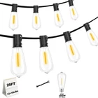 25 Ft Outdoor String Lights With 13 Shatterproof Waterproof Led Edison Bulbs ... New. Price: $18.80.