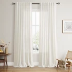 Nanspring Natural Linen Curtains 105 Inches Long For Living Room 2 Panel Set Wit New. Price: $86.09.