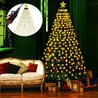 Christmas Tree Lights With Star, 400 Led Warm Yellow INDOOR,6.6 New. Price: $29.99.
