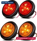 New Sun 2" Round Side Marker Led Trailer Lights, 4 Diodes 12V Red & Amber, Seale. Price: $27.97.
