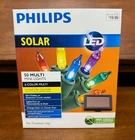 Philips Solar Powered Led 50 Multi Color Mini Lights Bulbs Outdoor Use New. Price: $17.99.