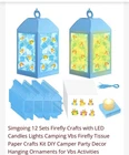 Simgoing Firefly Crafts Kit 12 Sets Led Candles Tissue Paper Ornaments Vbs New. Price: $6.76.