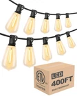 Led String Lights 400FT Outdoor Bistro Waterproof Dimmable ST38 Lightdot Bulbs New. Price: $179.99.