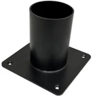 Heavy Duty Pier Mount Adapter For 3" Surface Post, Metal Black Outdoor ... New. Price: $40.01.