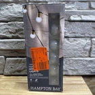 Hampton Bay LM009-12L 12-LIGHT Ft. Gold Plug-in String With Bulbs Open. Price: $9.99.
