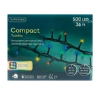 Lumineo 500 Led Multi-colored Christmas Compact Lights Set, Green Wire 36 Feet New. Price: $66.85.