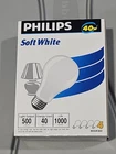 New Philips Soft White 40W Light Bulbs 120V A19 4PK Old Style Glass Non Led!. Price: $24.99.