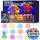 Jzvgen 200FT Waterproof Outdoor Rgb Smart Lights Music Sync Timer Remote Holiday New. Price: $56.67.