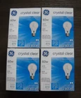 4 - 2 Pack Old Style Ge Crystal Clear 60 Watts A19 (8 Bulbs) New. Price: $49.00.