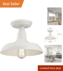 Listed Antique White 1-LIGHT Ceiling For Indoor Spaces Rustic Design New. Price: $72.00.